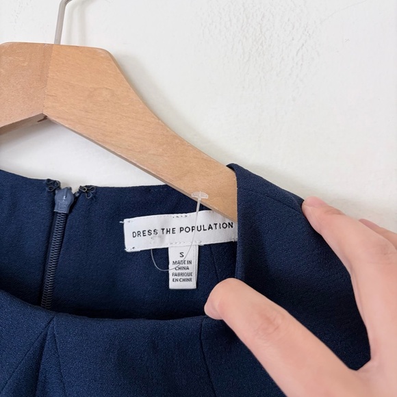 NWOT $198 Dress the Population Women's Lainey Sheath Midi Dress S - Picture 5 of 8